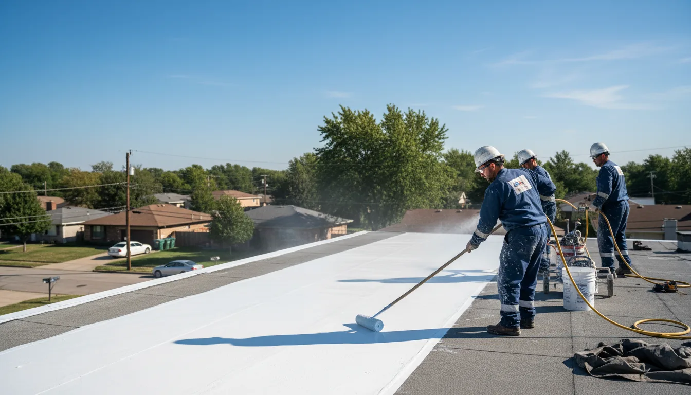Commercial roof coating in Ridott, IL near me